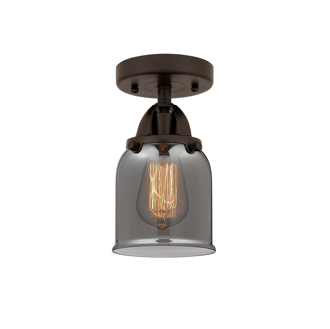 Nouveau Semi-Flush Mount Brushed Satin Nickel