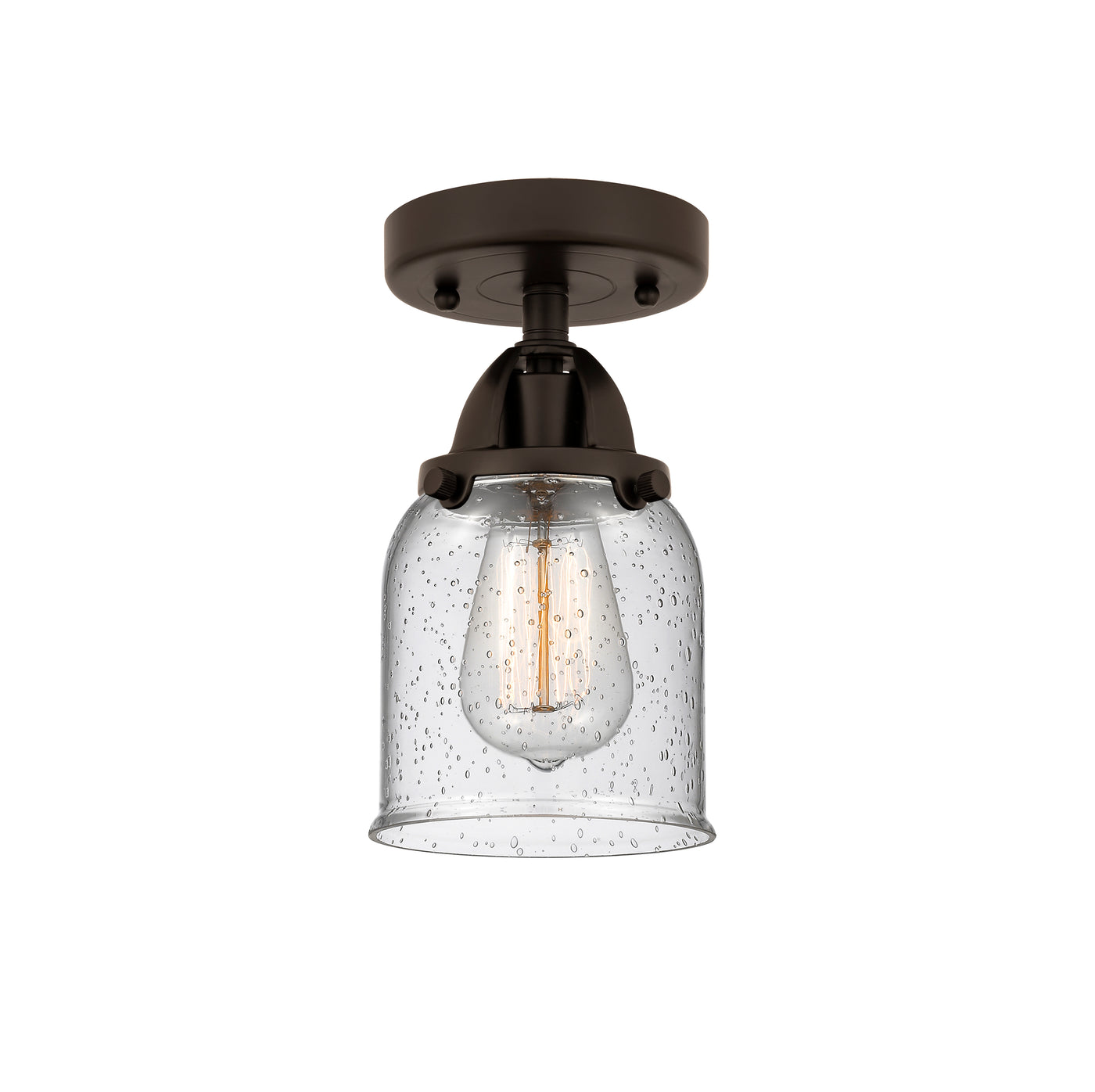 Nouveau Semi-Flush Mount Brushed Satin Nickel