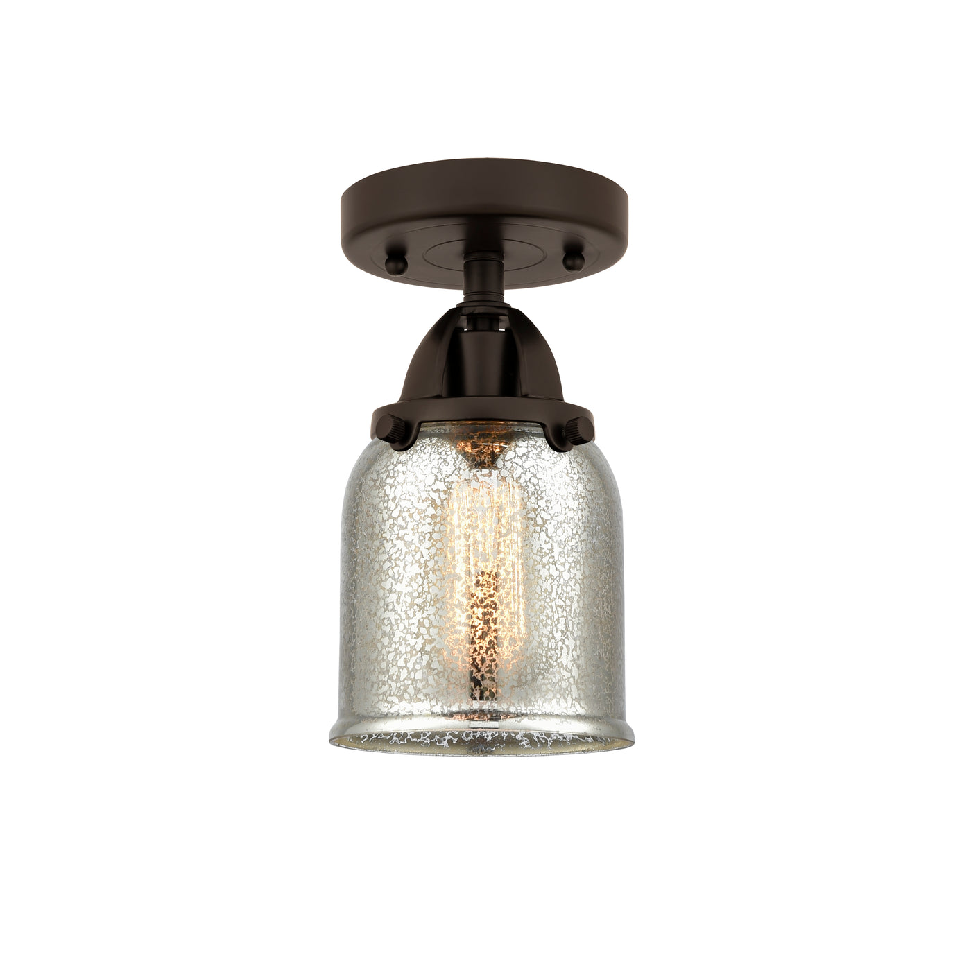 Nouveau Semi-Flush Mount Brushed Satin Nickel