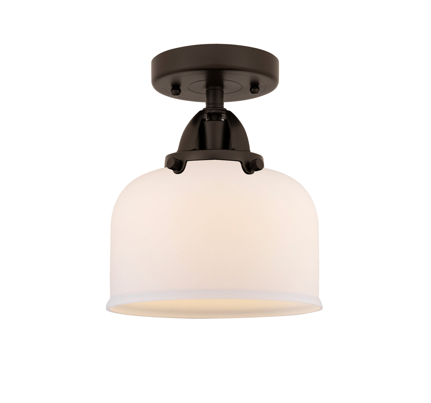 Nouveau Semi-Flush Mount Brushed Satin Nickel