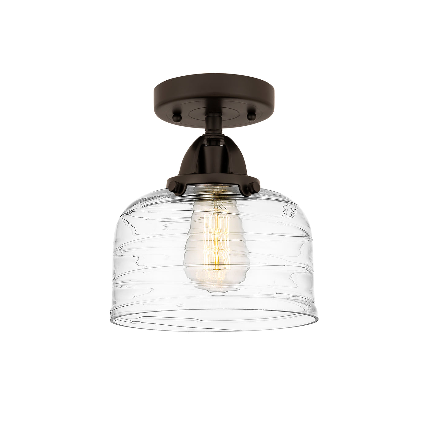 Nouveau Semi-Flush Mount Cast Brass