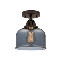 Nouveau Semi-Flush Mount Brushed Satin Nickel