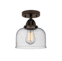 Nouveau Semi-Flush Mount Brushed Satin Nickel