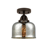 Nouveau Semi-Flush Mount Brushed Satin Nickel