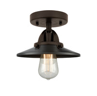 Nouveau Semi-Flush Mount Brushed Satin Nickel