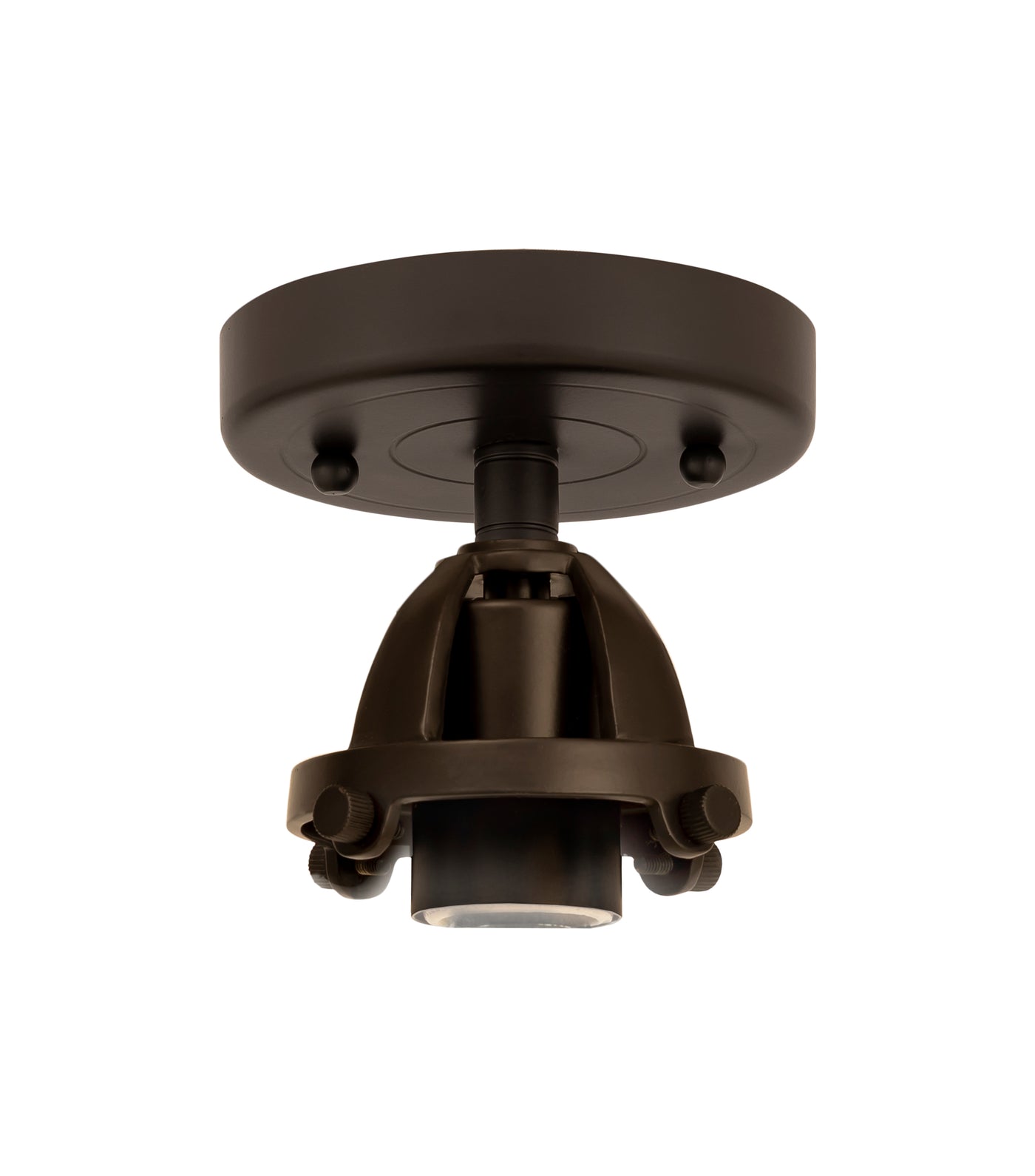 Nouveau Semi-Flush Mount Brushed Nickel Glass