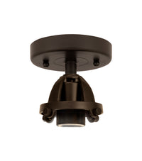 Nouveau Semi-Flush Mount Brushed Nickel Glass