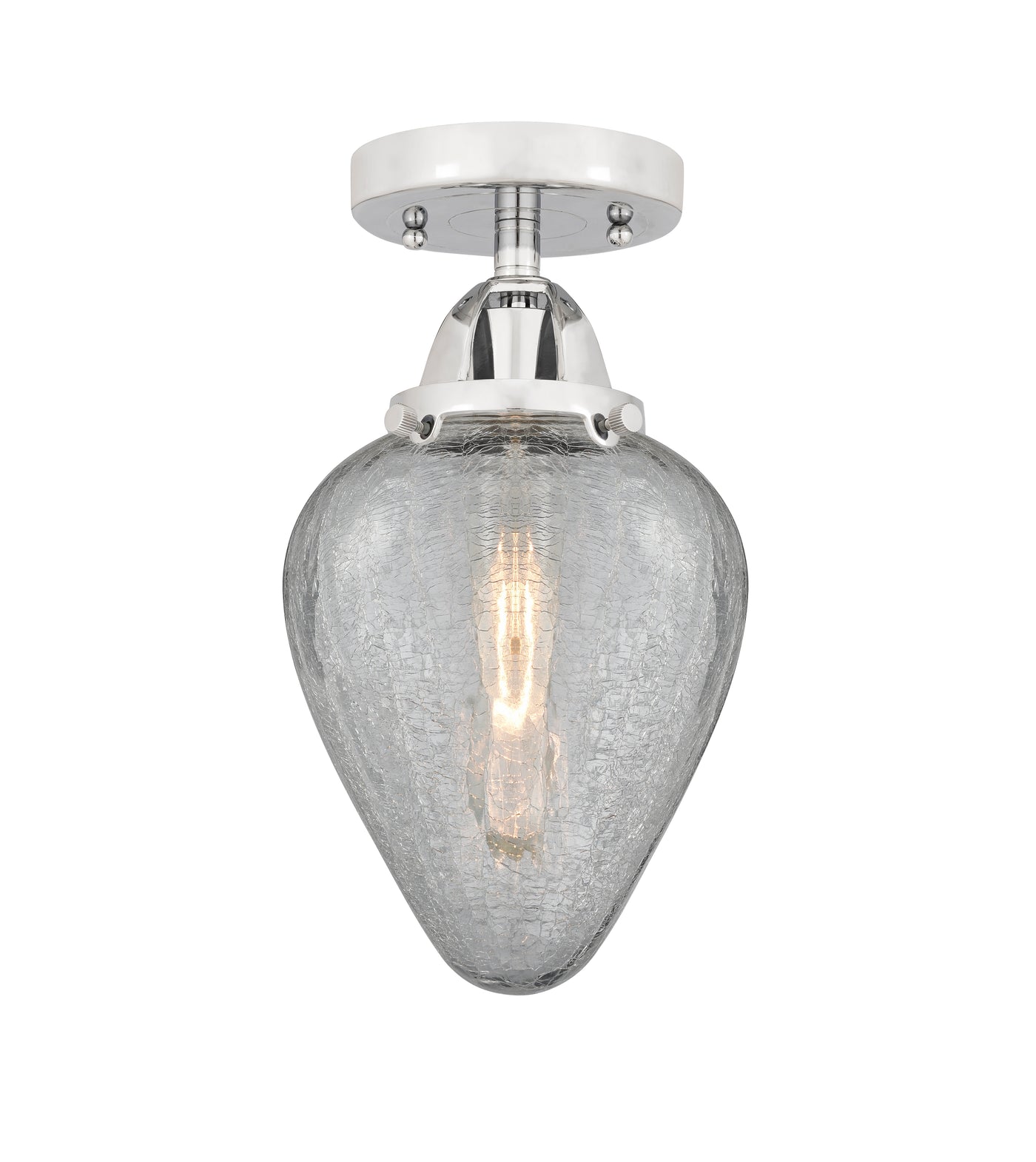Nouveau Semi-Flush Mount Brushed Satin Nickel