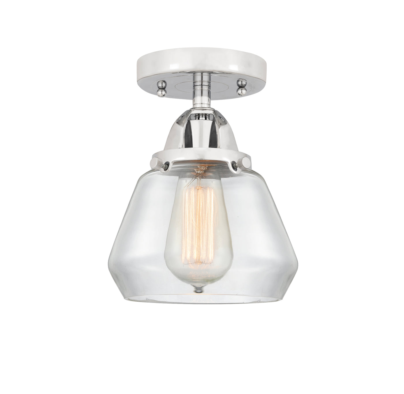 Nouveau Semi-Flush Mount Brushed Satin Nickel