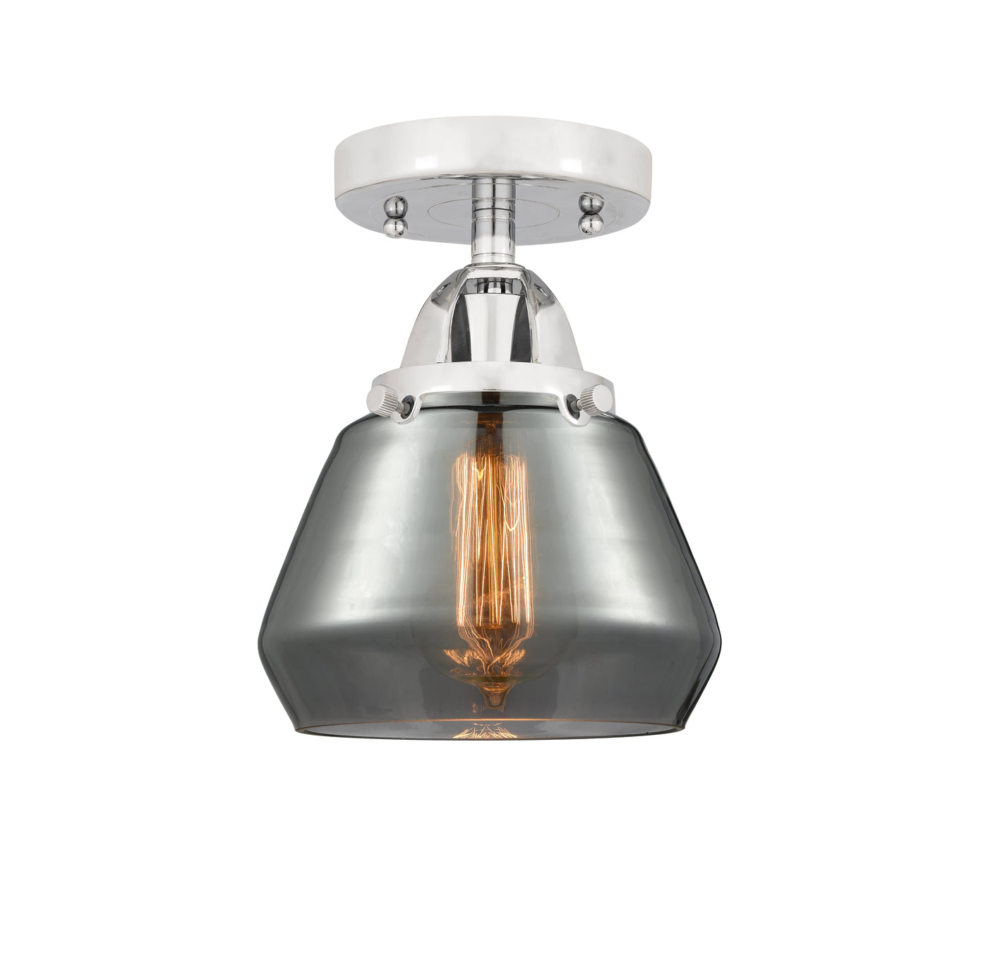 Nouveau Semi-Flush Mount Brushed Satin Nickel