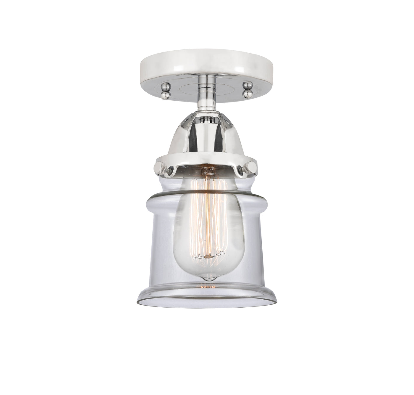 Nouveau Semi-Flush Mount Brushed Satin Nickel