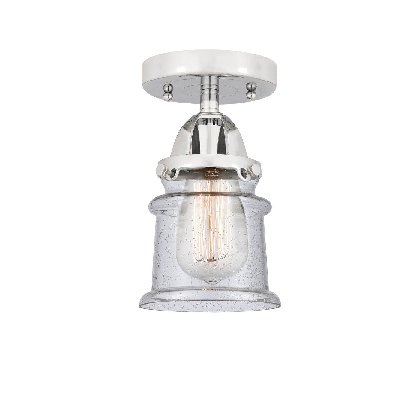 Nouveau Semi-Flush Mount Brushed Satin Nickel