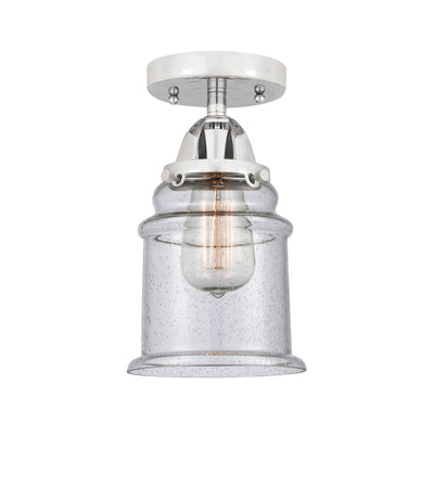 Nouveau Semi-Flush Mount Brushed Satin Nickel