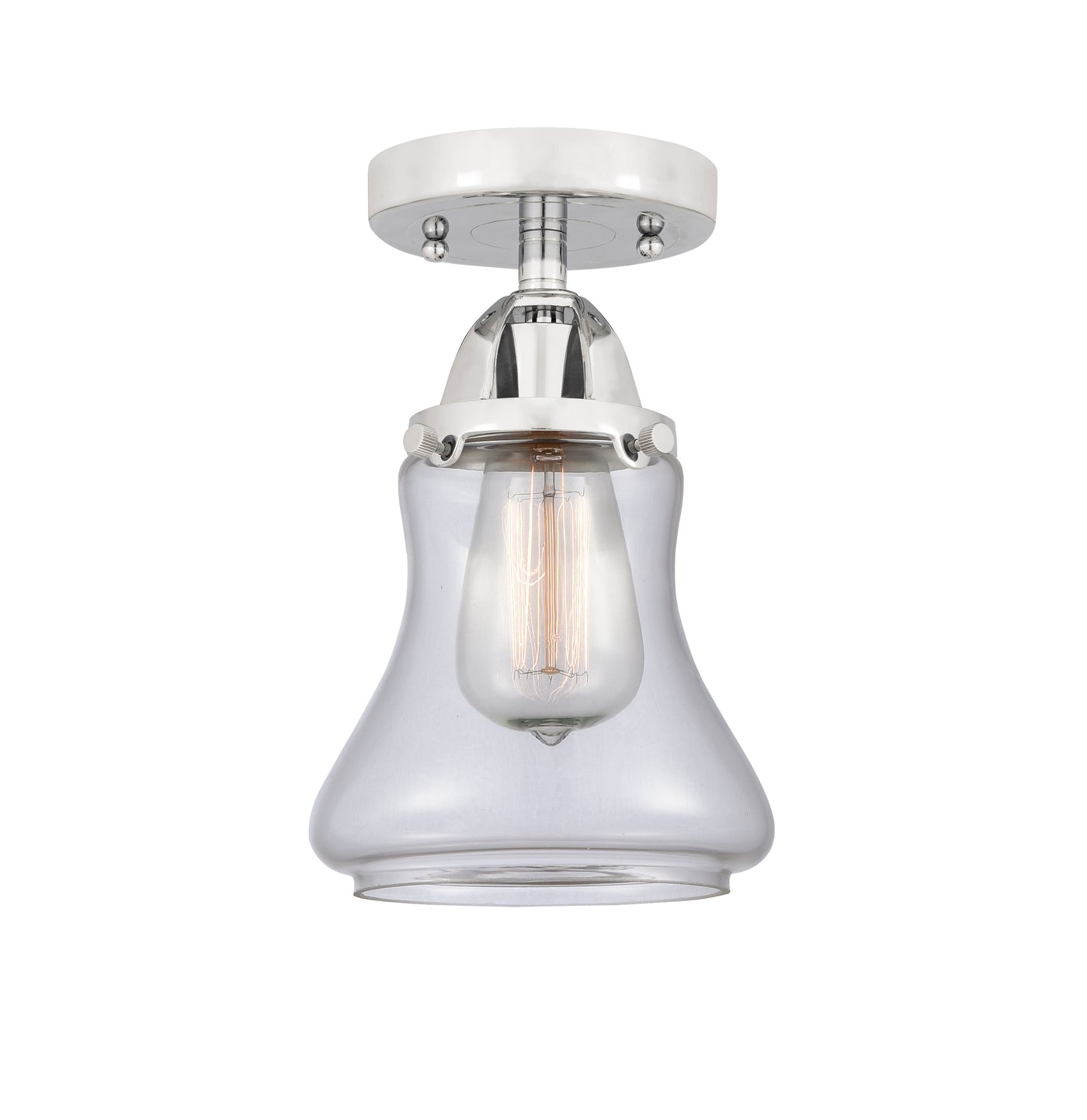 Nouveau Semi-Flush Mount Brushed Satin Nickel