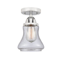 Nouveau Semi-Flush Brushed Nickel Cast Brass
