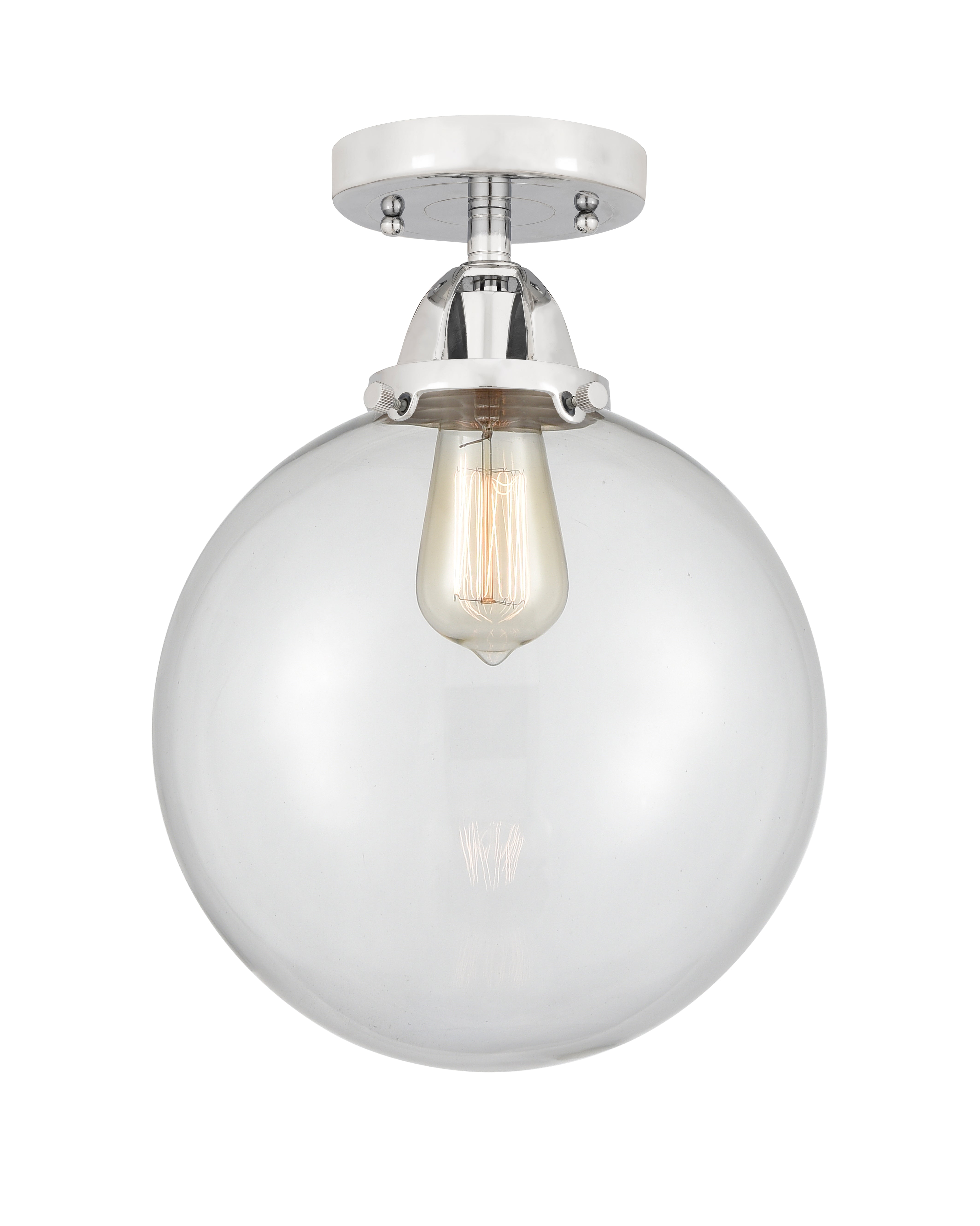 Nouveau Semi-Flush Mount Brushed Satin Nickel