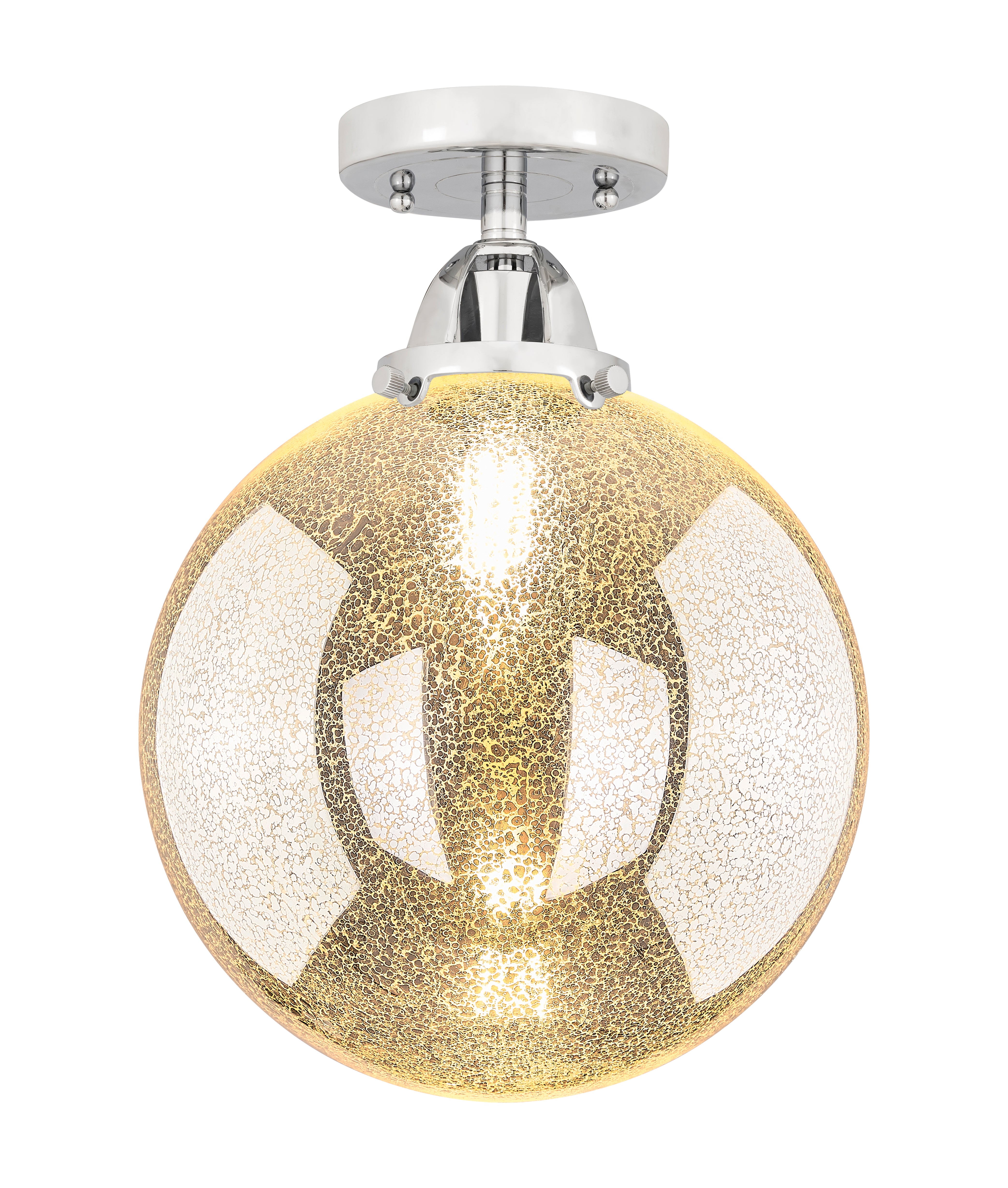 Nouveau Semi-Flush Mount Brushed Satin Nickel