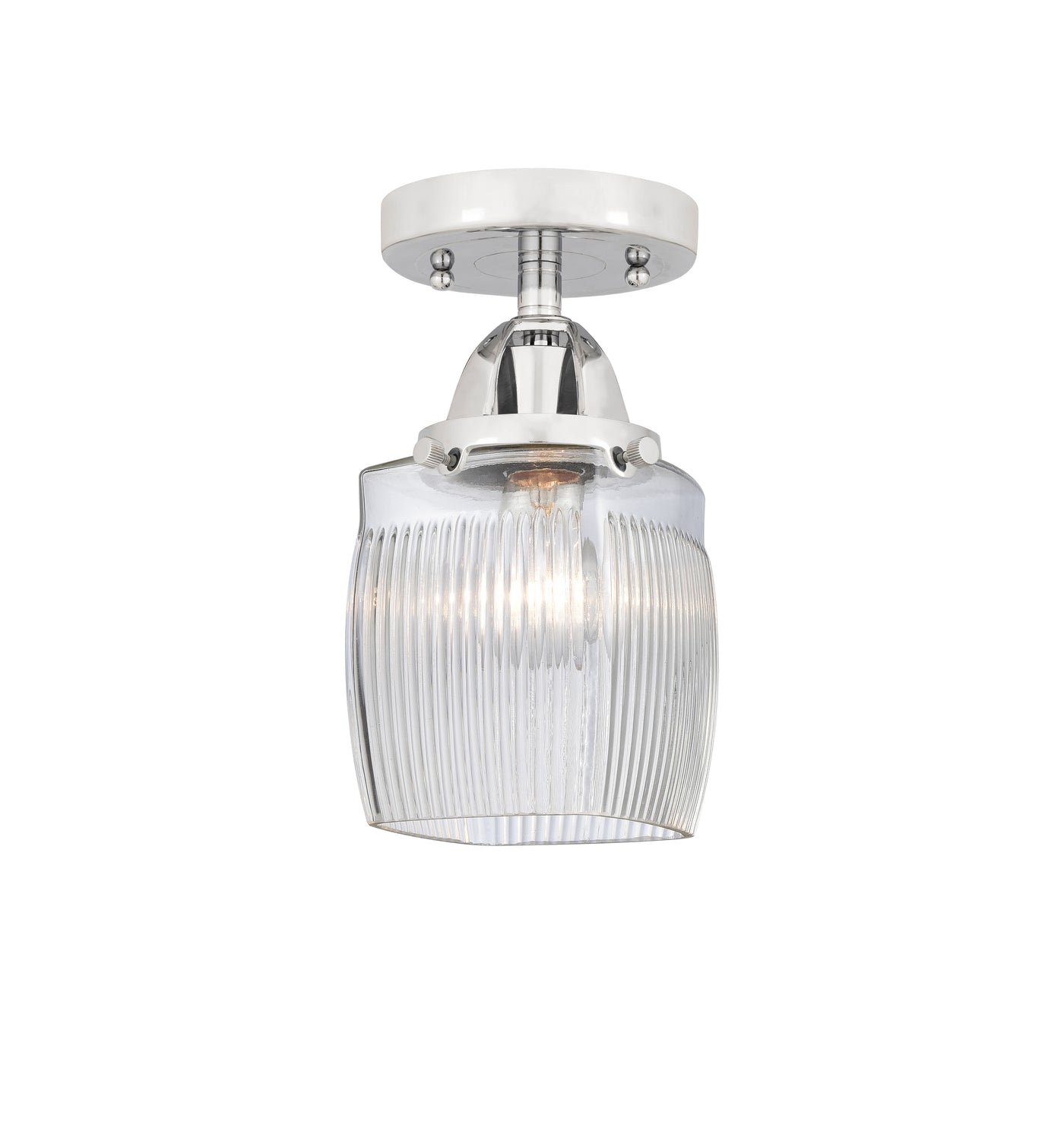 Nouveau Semi-Flush Mount Brushed Satin Nickel