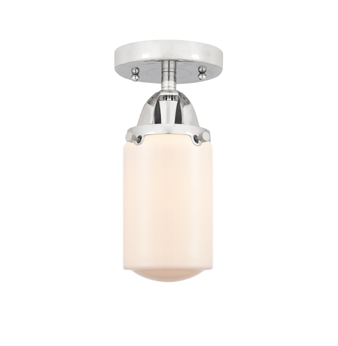 Nouveau Semi-Flush Mount Brushed Satin Nickel