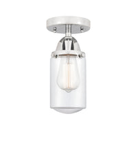 Nouveau Semi-Flush Mount Brushed Satin Nickel