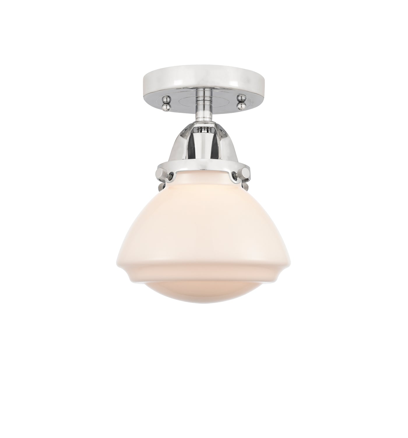 Nouveau Semi-Flush Mount Brushed Satin Nickel