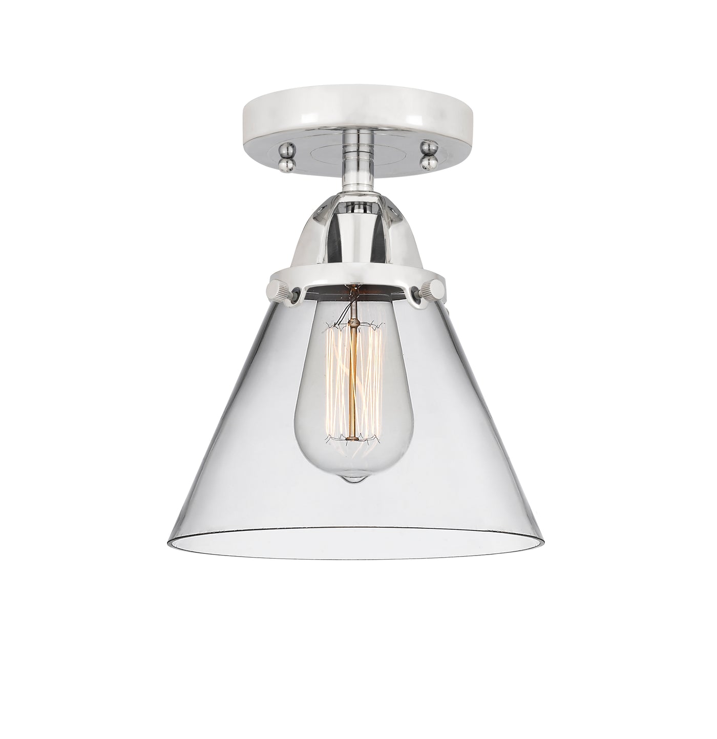 Nouveau Semi-Flush Brushed Satin Nickel
