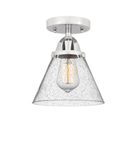 Nouveau Semi-Flush Brushed Satin Nickel
