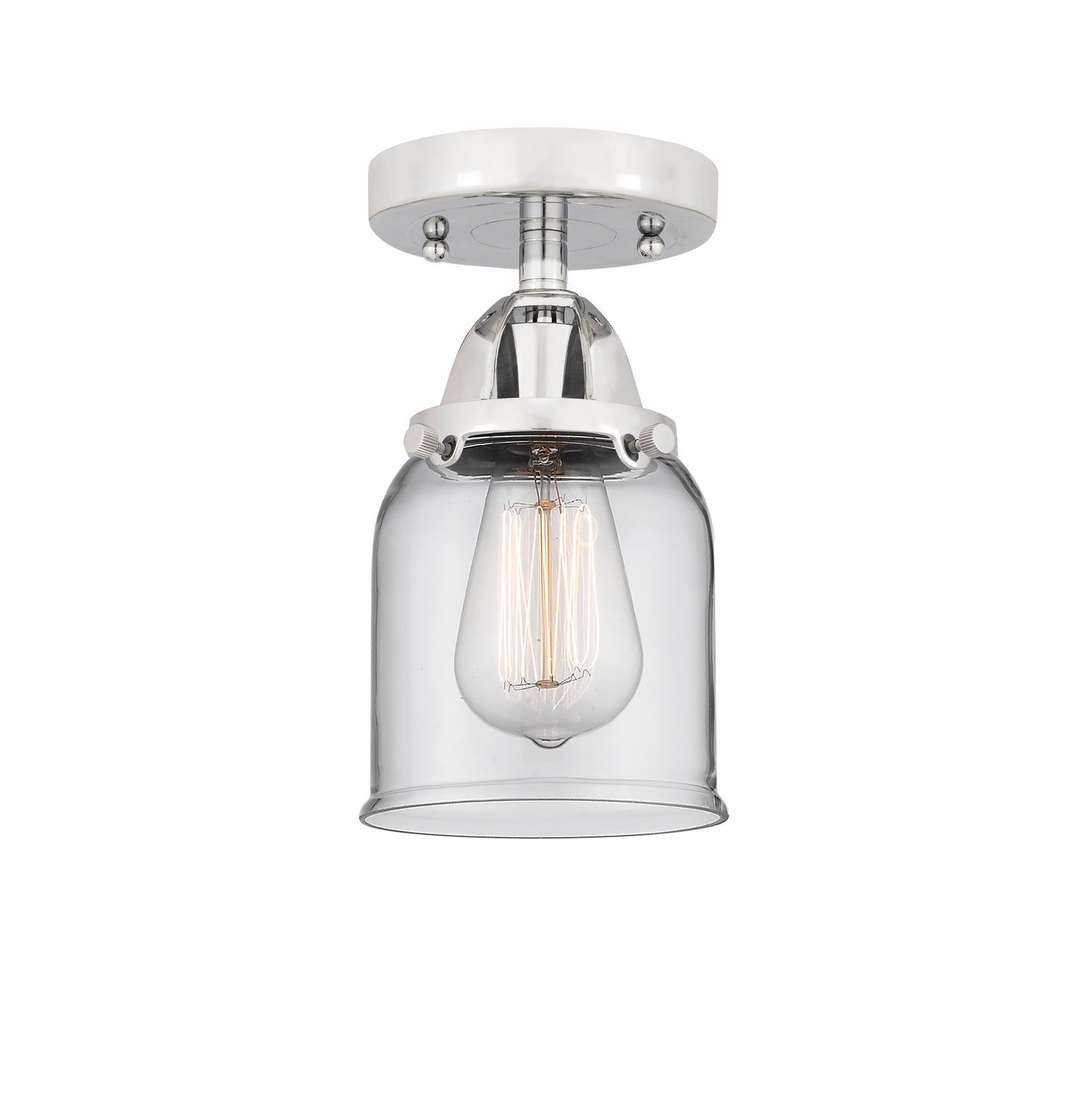Nouveau Semi-Flush Mount Brushed Satin Nickel