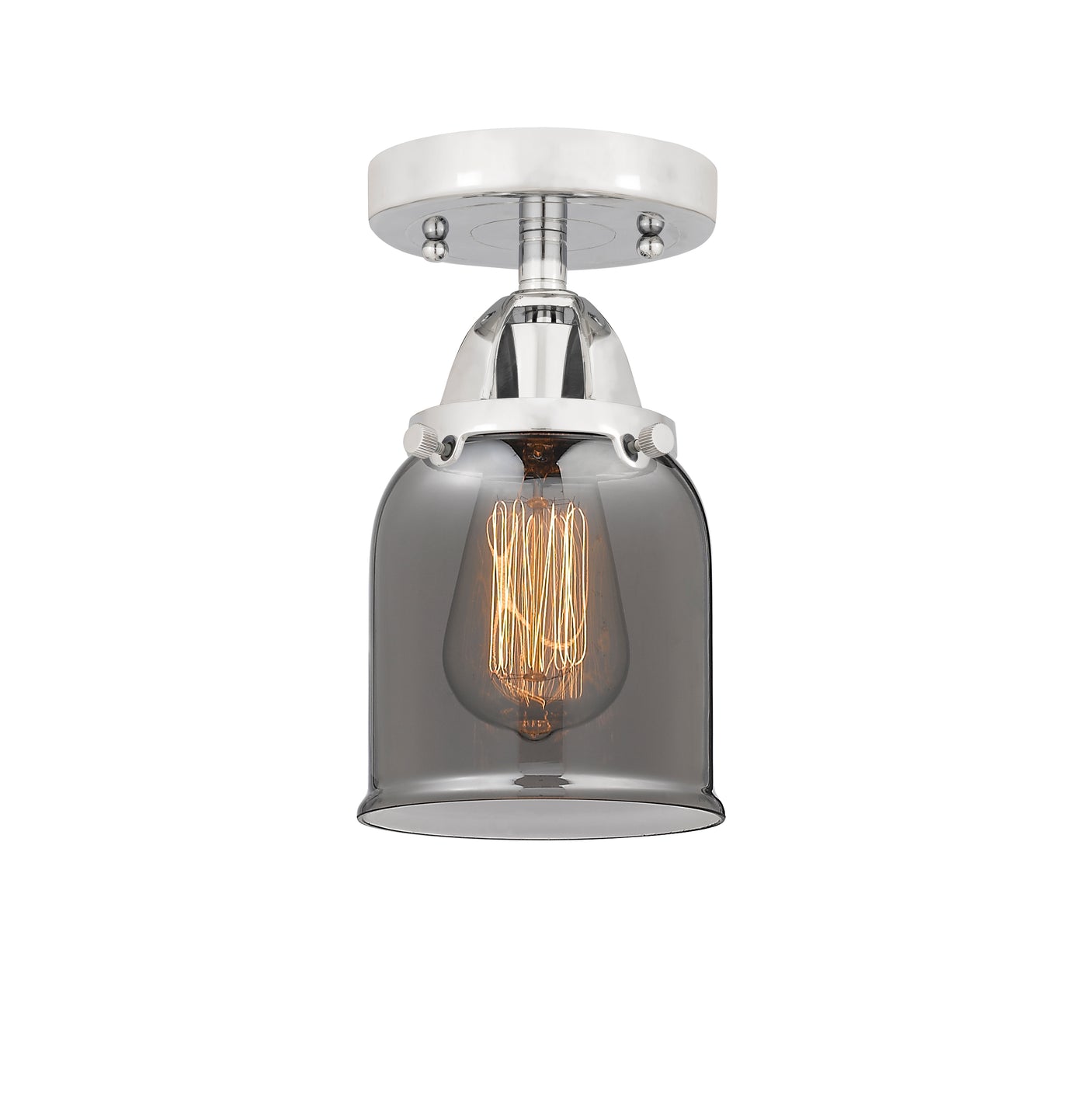 Nouveau Semi-Flush Mount Brushed Satin Nickel