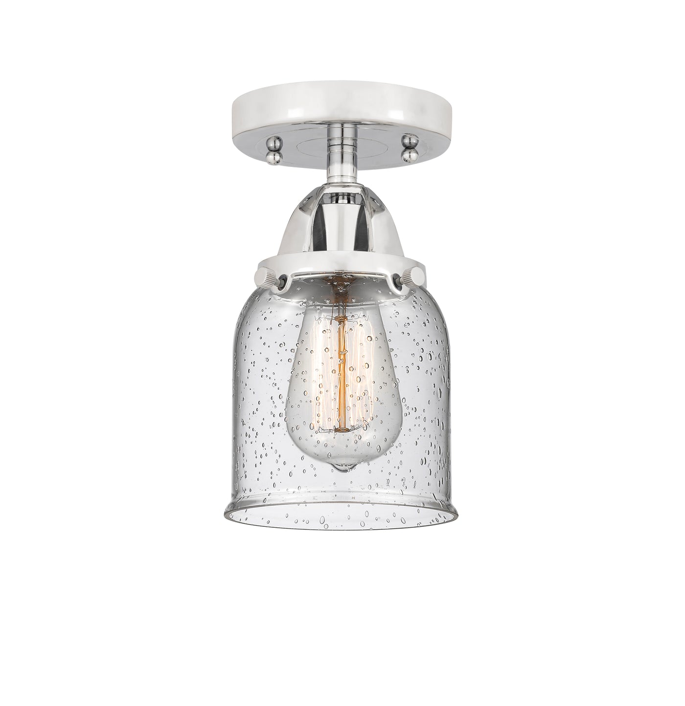 Nouveau Semi-Flush Mount Brushed Satin Nickel