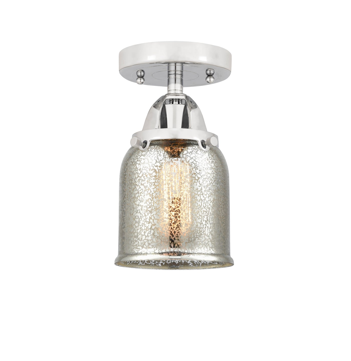 Nouveau Semi-Flush Mount Brushed Satin Nickel