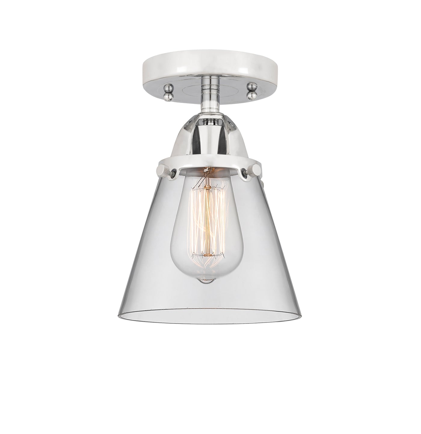 Nouveau Semi-Flush Mount Brushed Satin Nickel