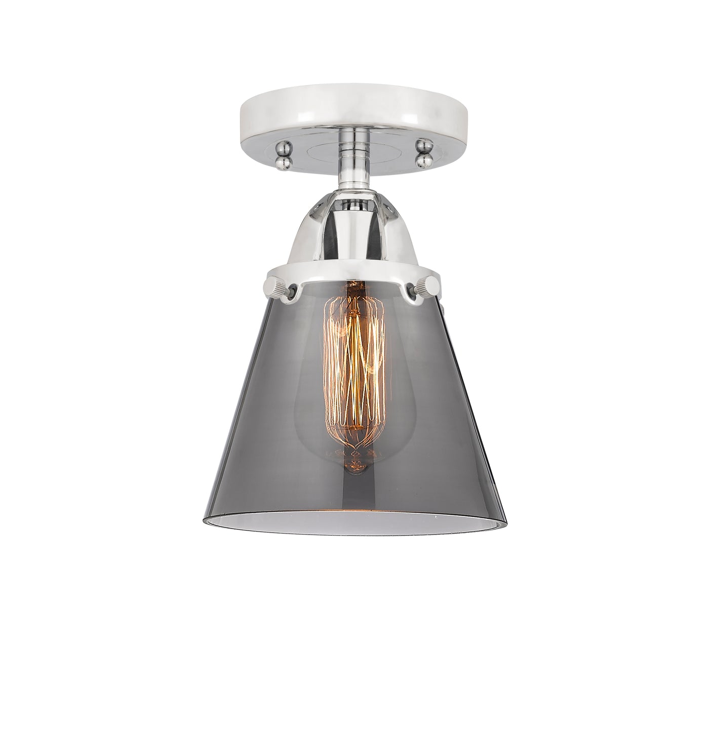Nouveau Semi-Flush Mount Brushed Satin Nickel