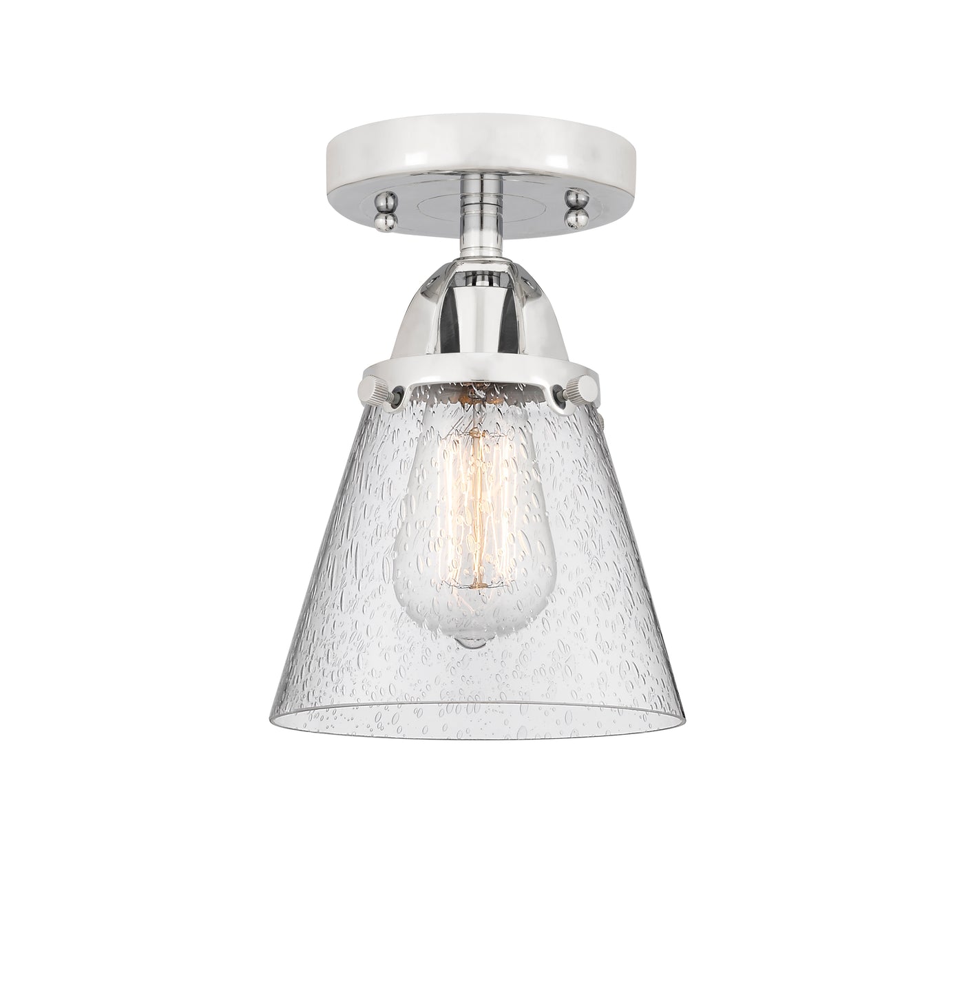 Nouveau Semi-Flush Mount Brushed Satin Nickel