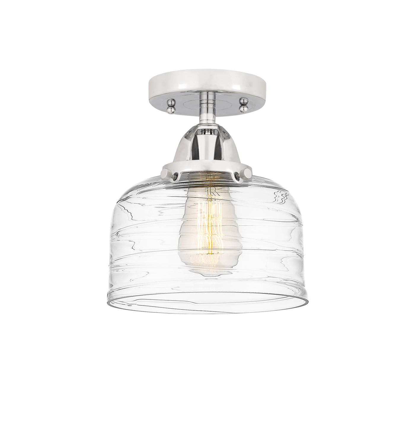 Nouveau Semi-Flush Mount Cast Brass