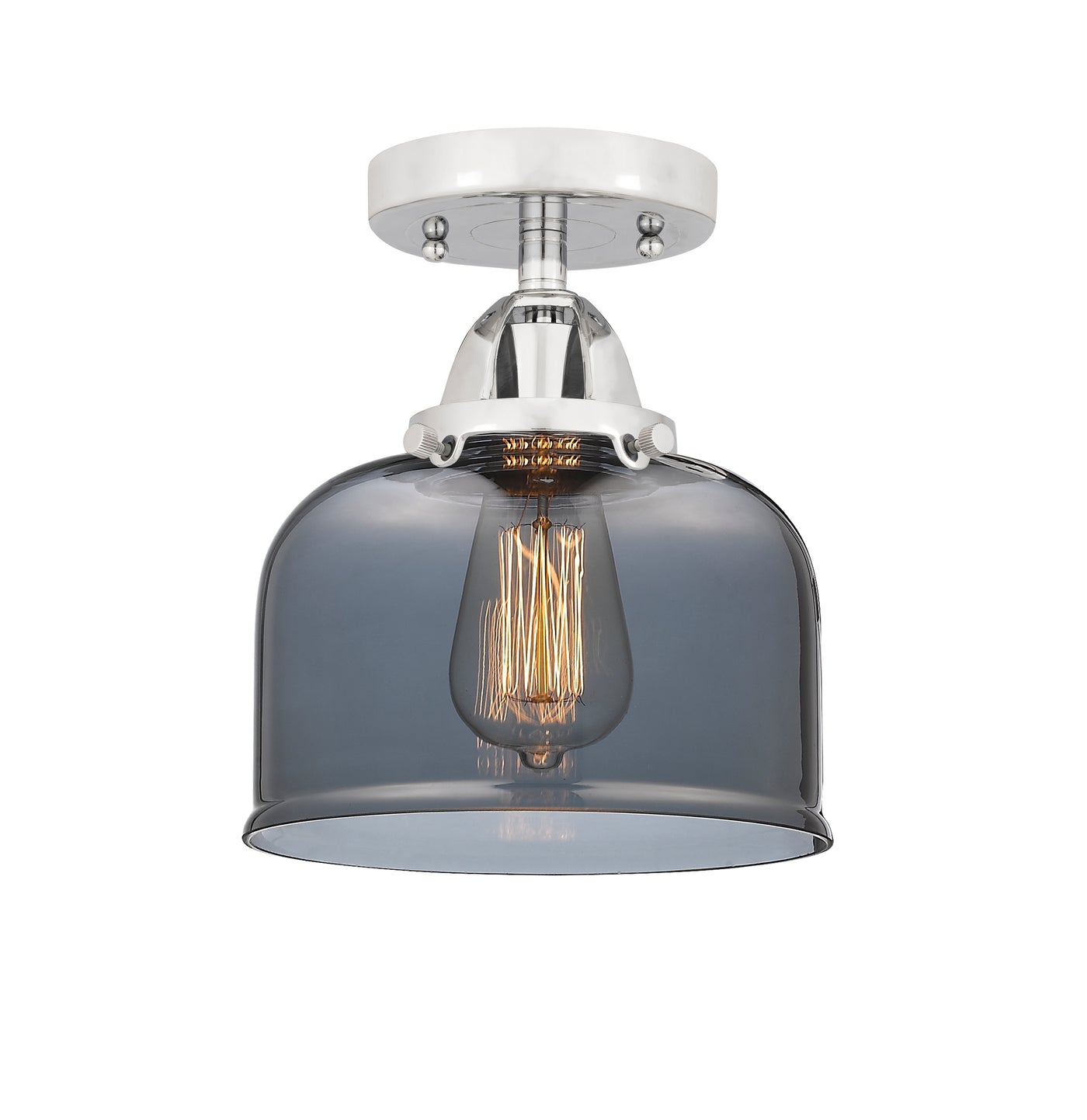 Nouveau Semi-Flush Mount Brushed Satin Nickel