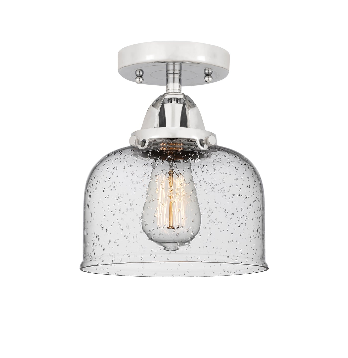 Nouveau Semi-Flush Mount Brushed Satin Nickel