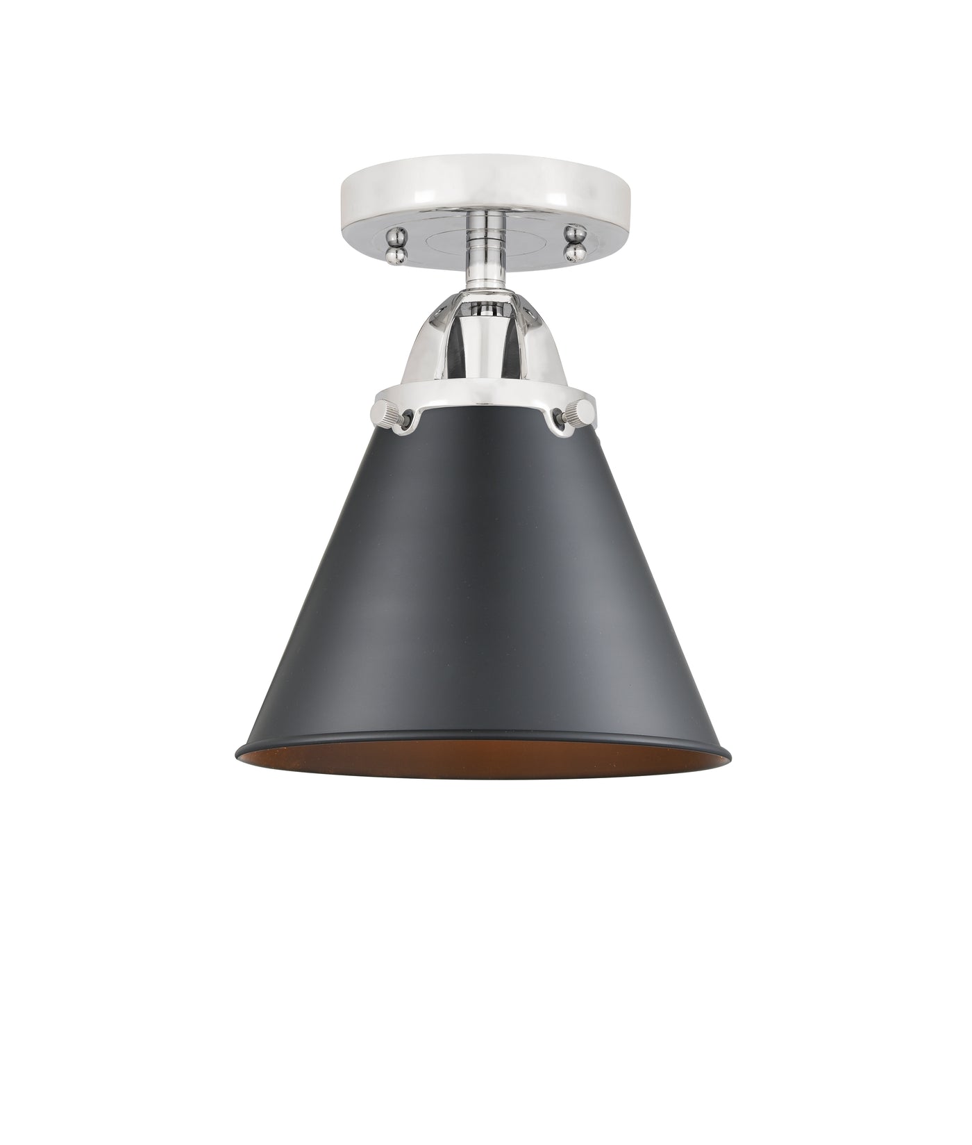 Nouveau Semi-Flush Mount Brushed Satin Nickel