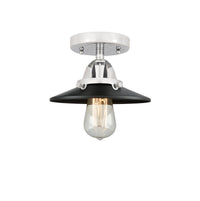 Nouveau Semi-Flush Mount Brushed Satin Nickel