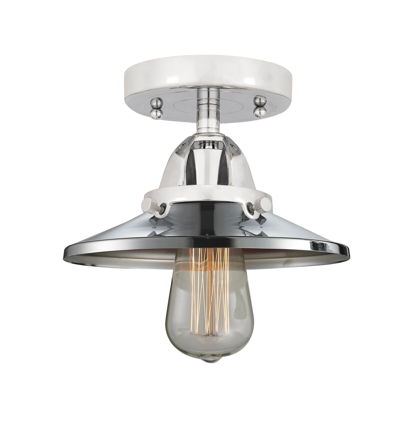 Nouveau Semi-Flush Mount 2 Cast Brass