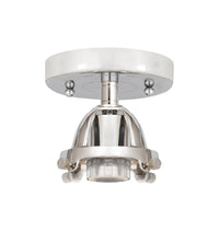 Nouveau Semi-Flush Mount Brushed Nickel Glass