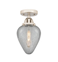 Nouveau Semi-Flush Mount Brushed Satin Nickel