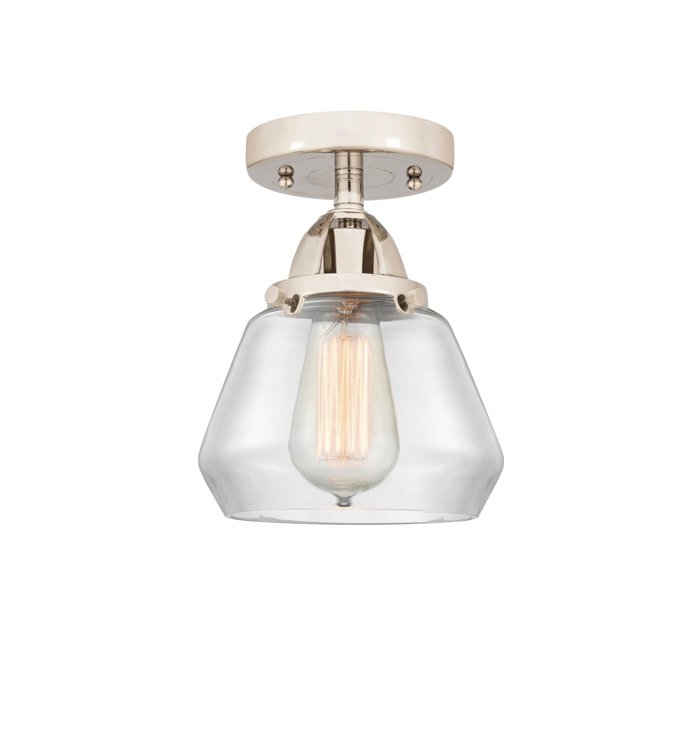 Nouveau Semi-Flush Mount Brushed Satin Nickel