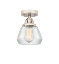 Nouveau Semi-Flush Mount Brushed Satin Nickel
