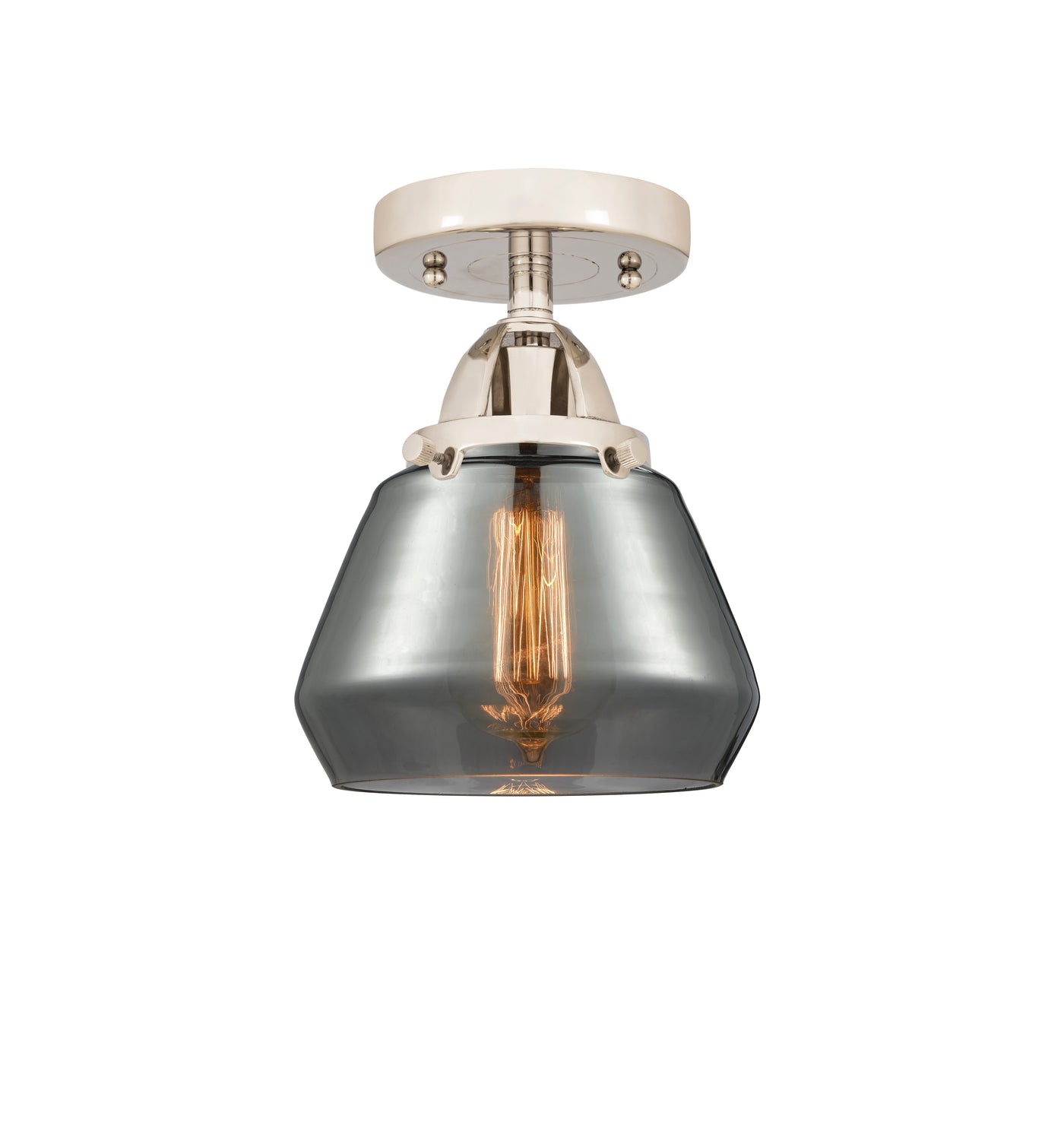 Nouveau Semi-Flush Mount Brushed Satin Nickel