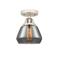 Nouveau Semi-Flush Mount Brushed Satin Nickel