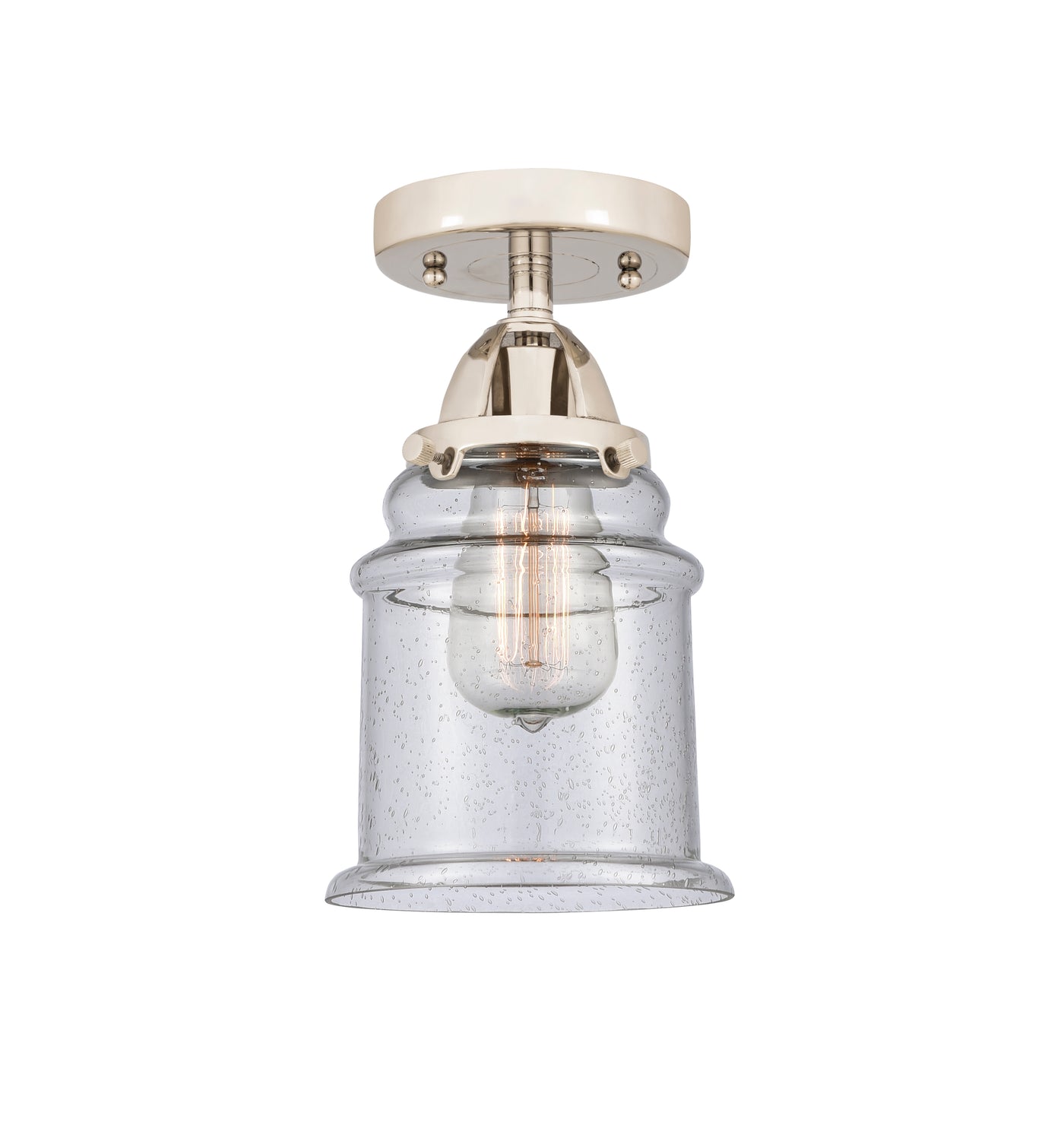 Nouveau Semi-Flush Mount Brushed Satin Nickel