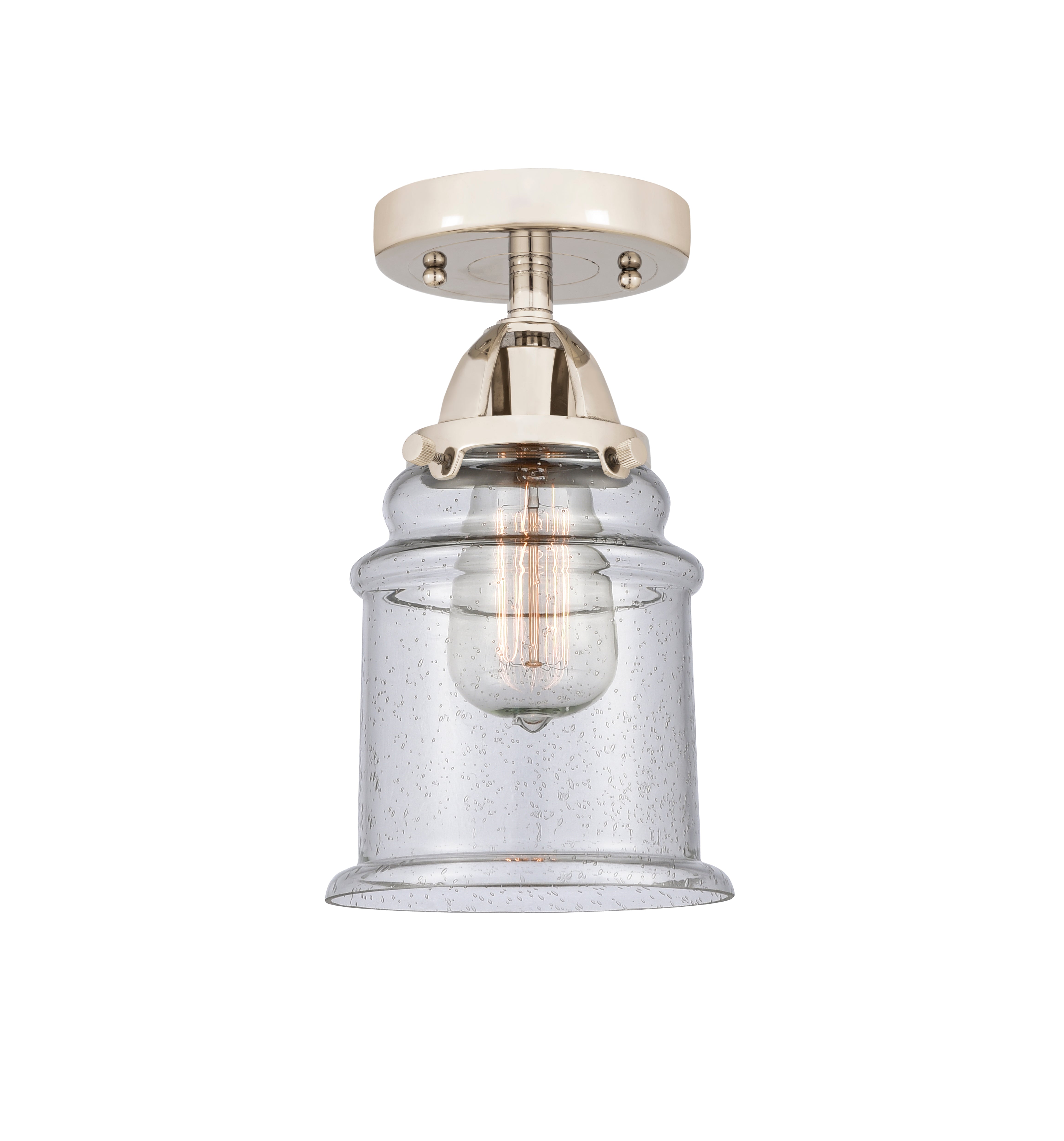 Nouveau Semi-Flush Mount Brushed Satin Nickel
