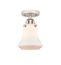 Nouveau Semi-Flush Mount Brushed Satin Nickel