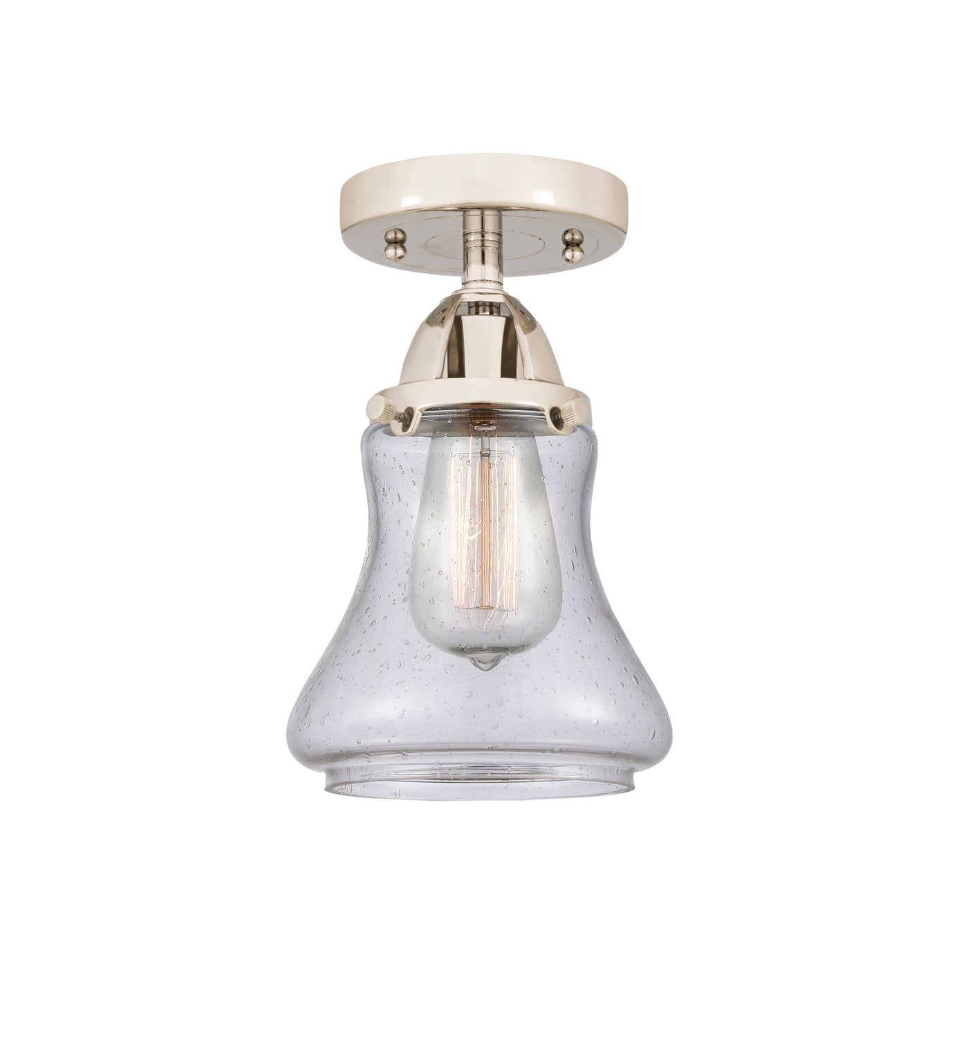 Nouveau Semi-Flush Mount Brushed Satin Nickel